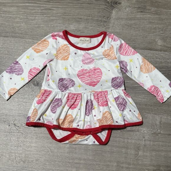 Bums & Roses + Marie Nicole 12–18M Baby Girl Long Sleeve Peplum Bodysuits Bundle - Picture 2 of 7